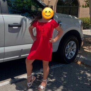 Vibrant Red Dress for Kids